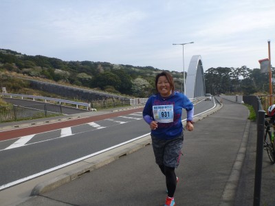 あと2km…と思うと、やっと笑顔が。